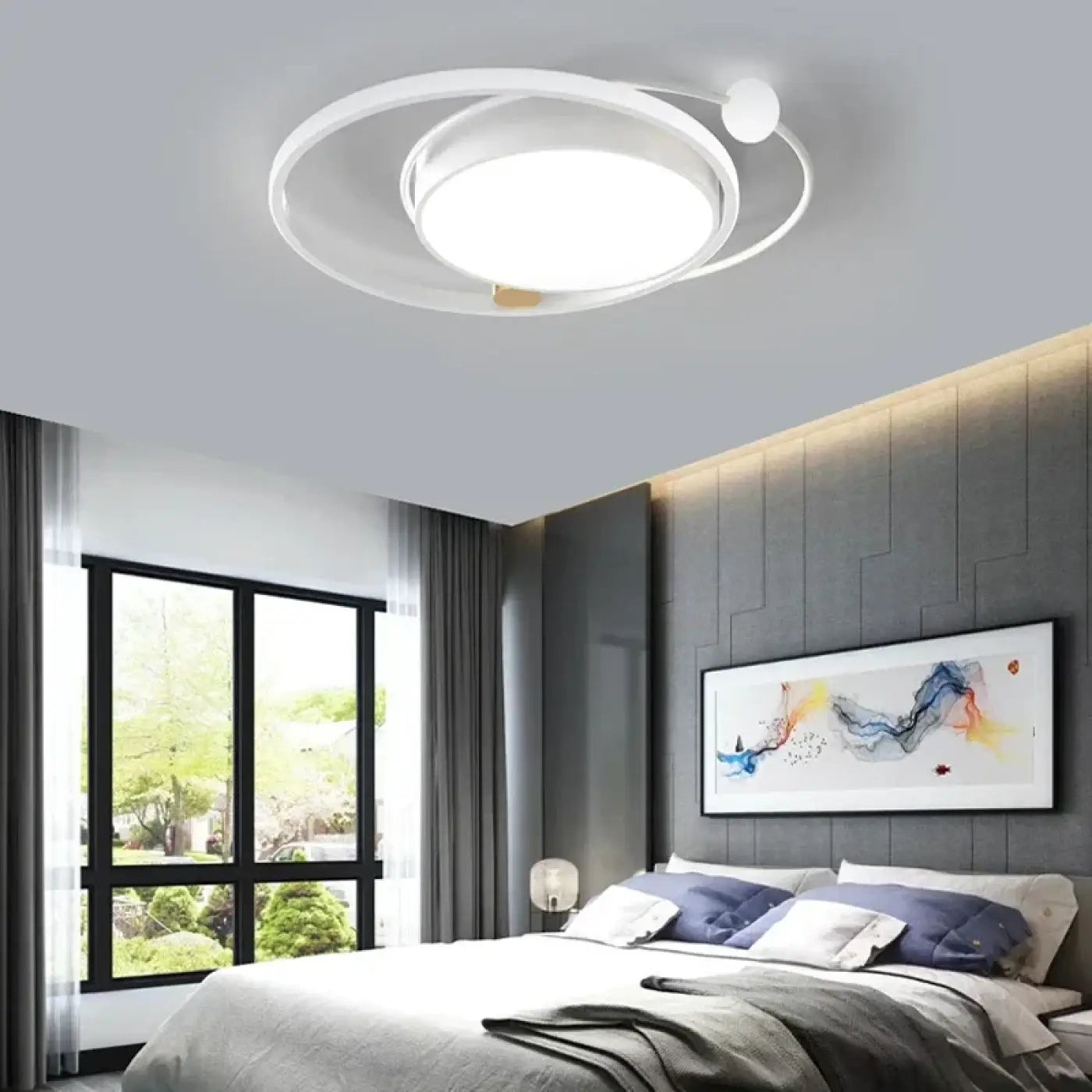 Movement-inspired gold black white design ceiling light | RESUK