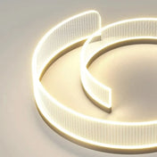 Circular black and white LED ceiling light modern | TULOZE