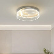 Circular black and white LED ceiling light modern | TULOZE