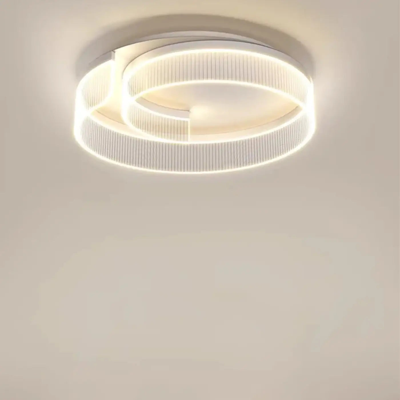 Circular black and white LED ceiling light modern | TULOZE