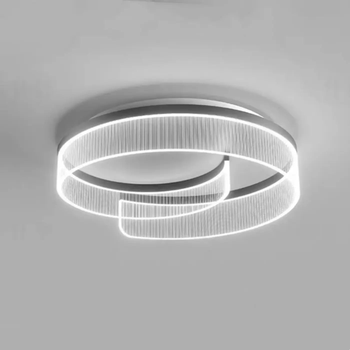 Circular black and white LED ceiling light modern | TULOZE