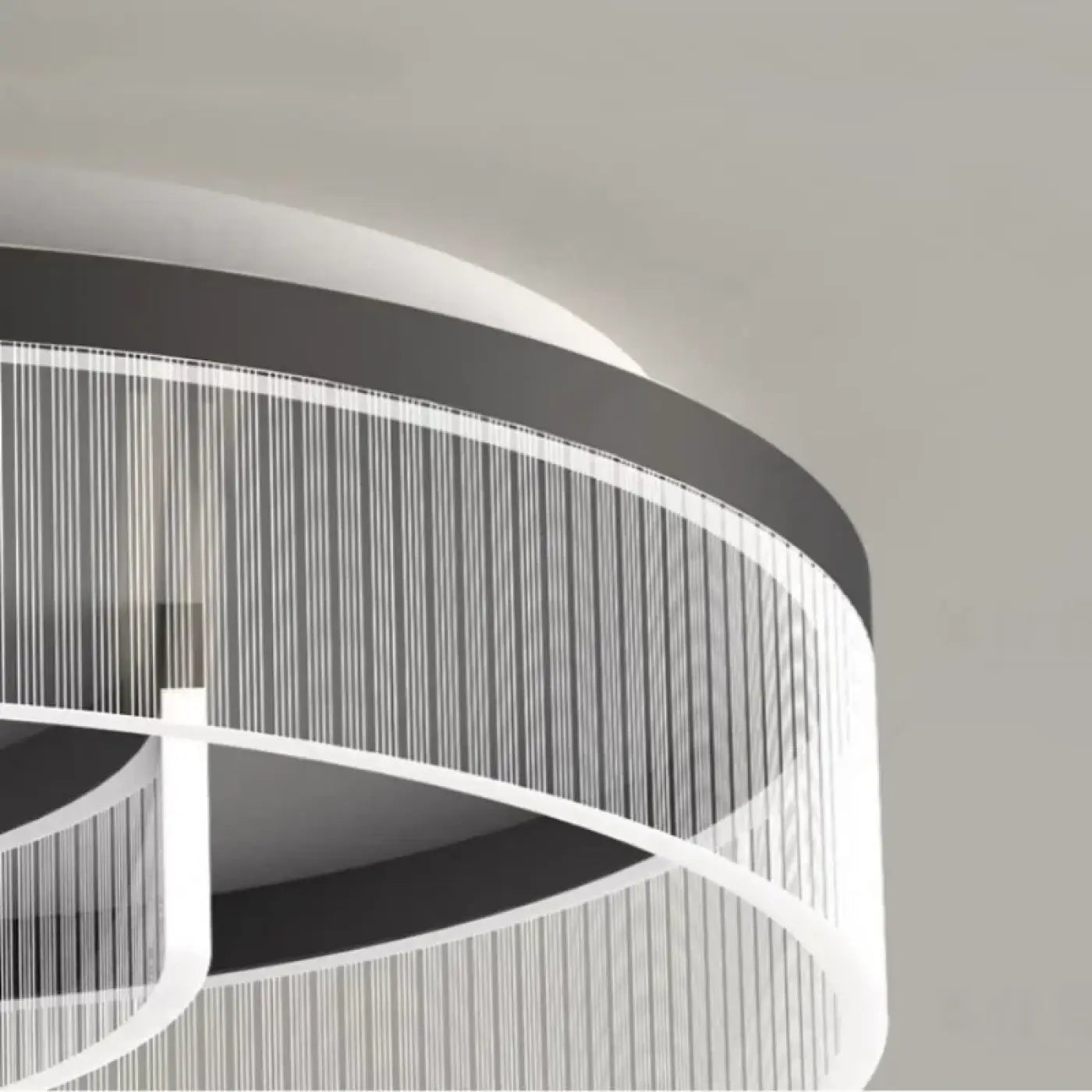 Circular black and white LED ceiling light modern | TULOZE