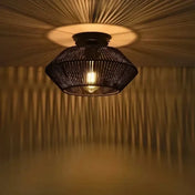 Statement wood and metal art deco ceiling light | ZUKUTUN