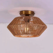 Statement wood and metal art deco ceiling light | ZUKUTUN