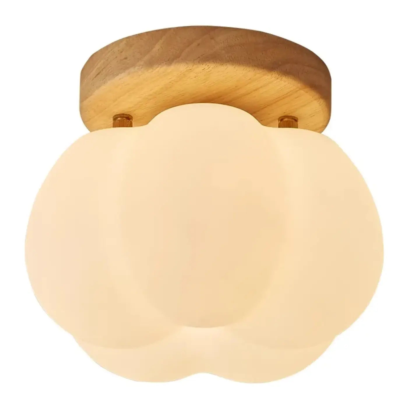 Cloud wood and glass scandinavian ceiling light | TOHUBOS