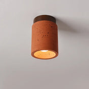 Brown wood and marble art deco ceiling light | NAFIL
