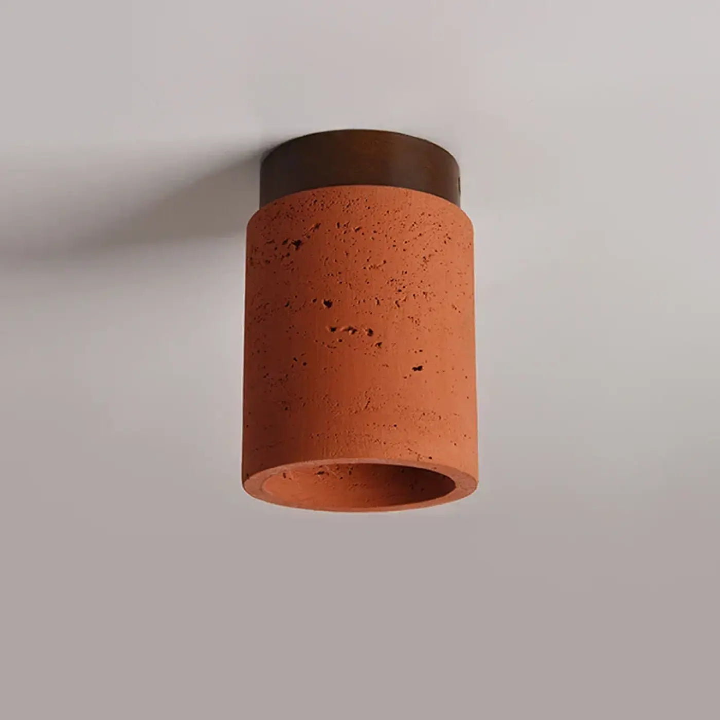 Brown wood and marble art deco ceiling light | NAFIL