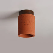 Brown wood and marble art deco ceiling light | NAFIL