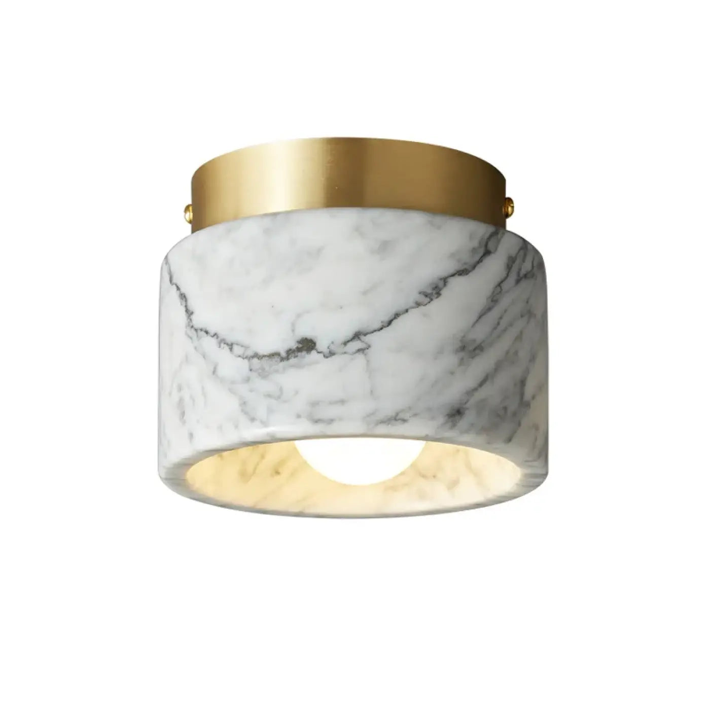 Marble and gold cylinder ceiling light | PIROHU