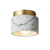 Marble and gold cylinder ceiling light | PIROHU