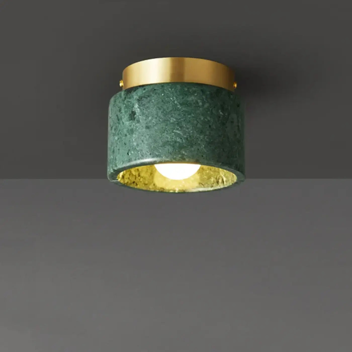 Marble and gold cylinder ceiling light | PIROHU