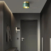 Marble and gold cylinder ceiling light | PIROHU