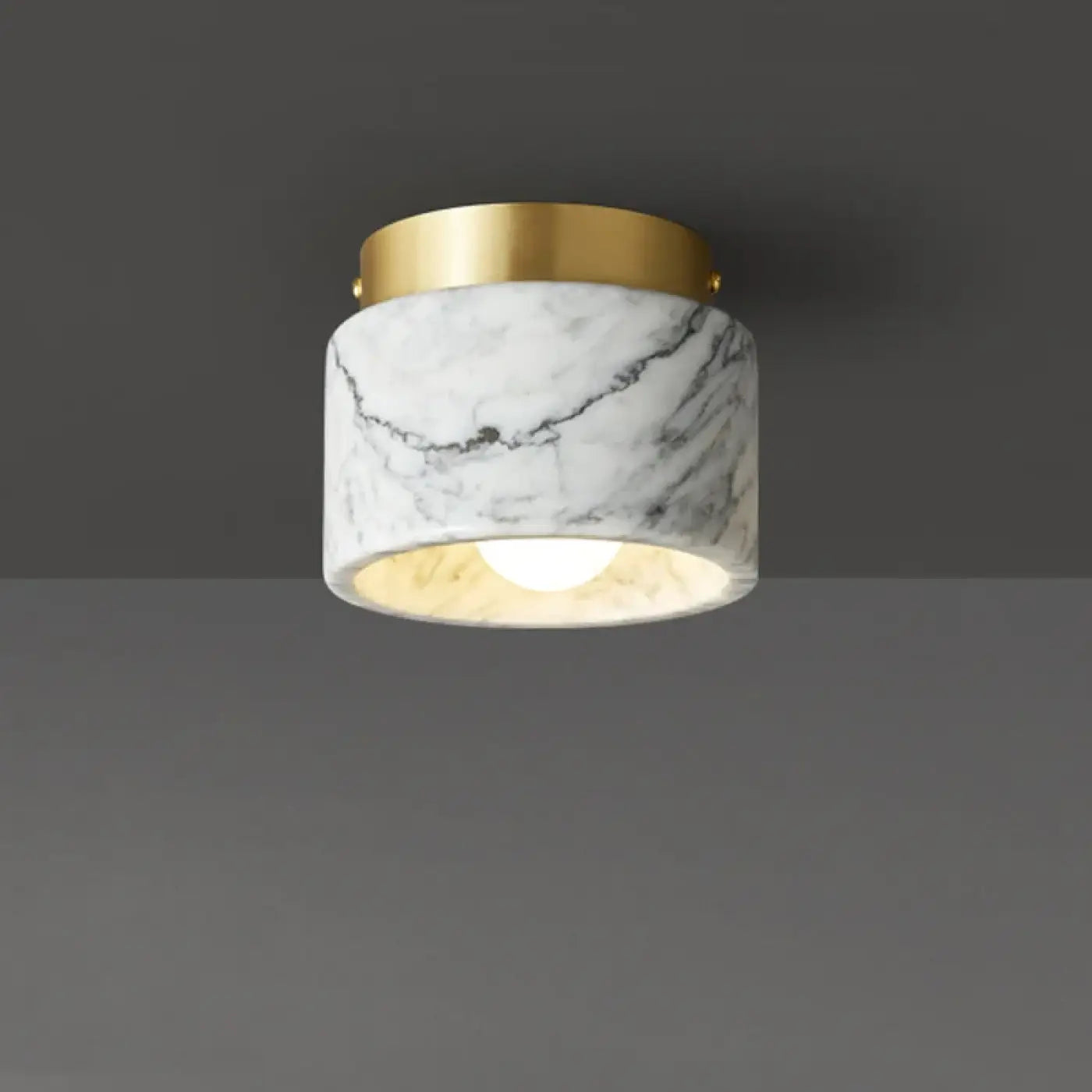 Marble and gold cylinder ceiling light | PIROHU