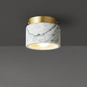 Marble and gold cylinder ceiling light | PIROHU