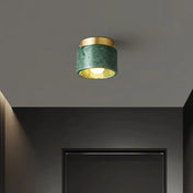 Marble and gold cylinder ceiling light | PIROHU