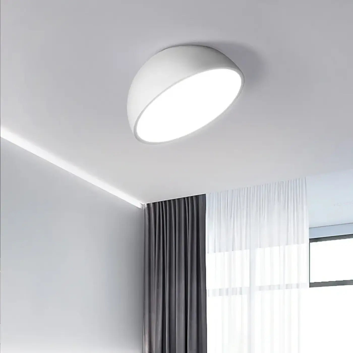 Art deco half-sphere LED ceiling light | HIDOHAK