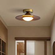 Brown metal and acrylic design ceiling light | HOBIMO