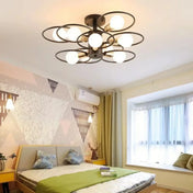 Black metal rings industrial ceiling light | DIGO