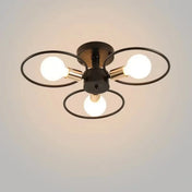 Black metal rings industrial ceiling light | DIGO