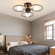 Black metal rings industrial ceiling light | DIGO