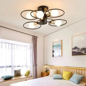 Black metal rings industrial ceiling light | DIGO