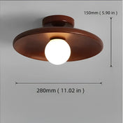 Modern wood and glass LED ceiling light | SEREL