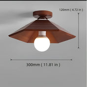 Modern wood and glass LED ceiling light | SEREL
