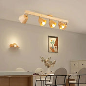 Wood LED 4-spot modern ceiling light | ZIZORU