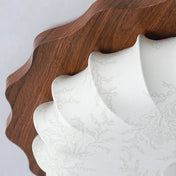Beige wood and fabric vintage lantern ceiling light | BUPUK