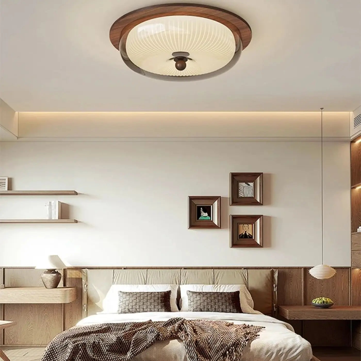 Modern resin and metal LED ceiling light | FUKE