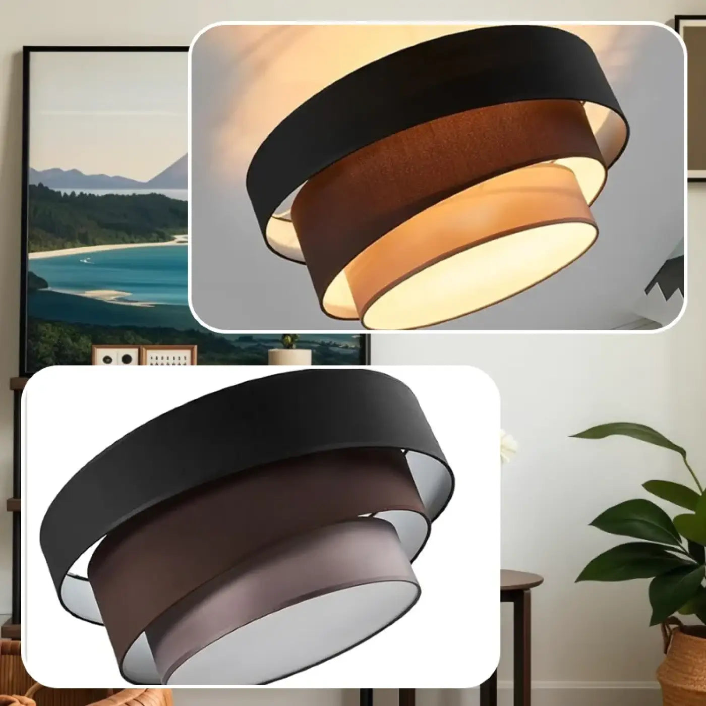 Circular design ceiling light soft glow | FEMUVE