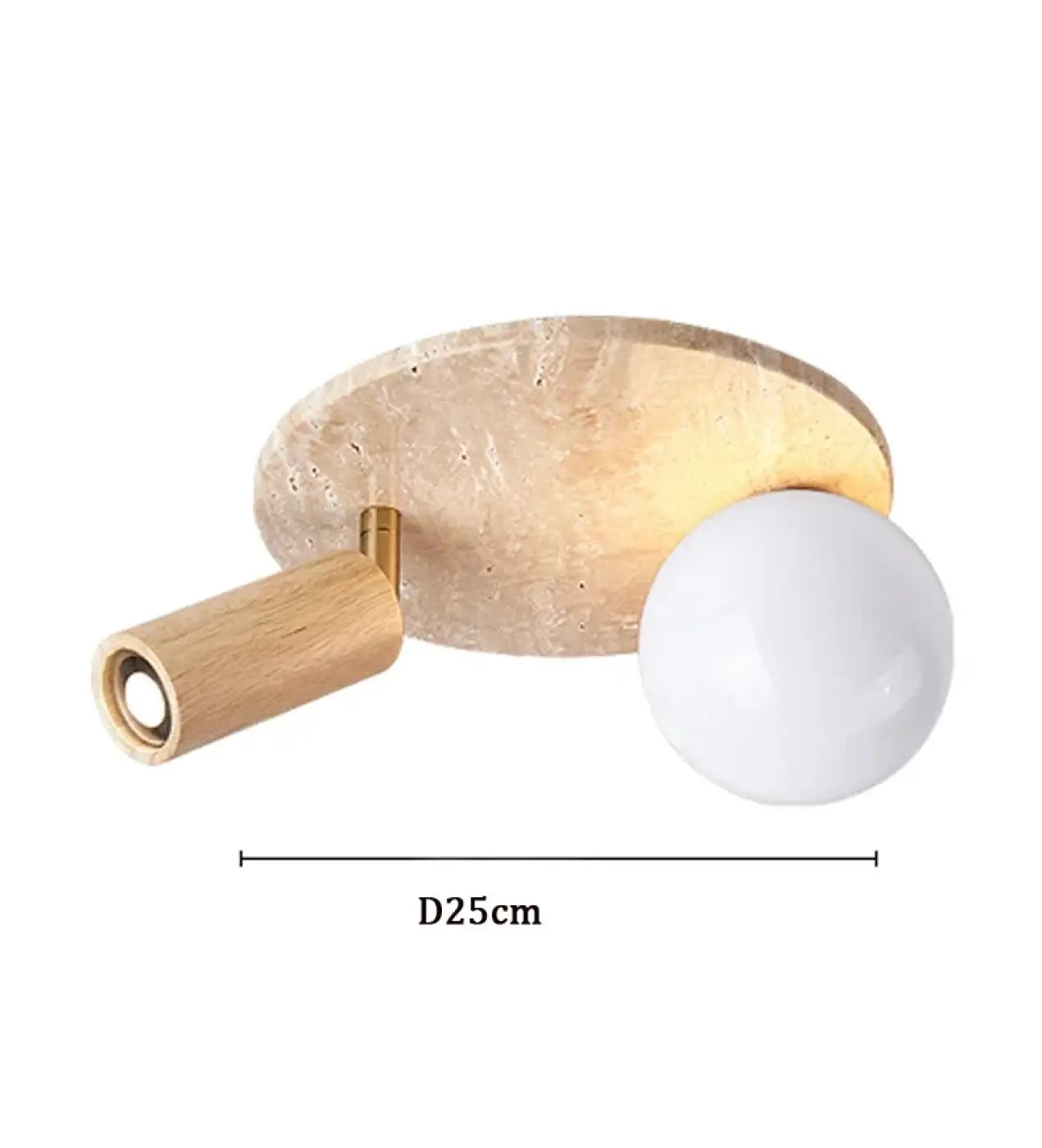 Modern stone and wood LED ceiling light | NEVIFE