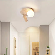 Modern stone and wood LED ceiling light | NEVIFE