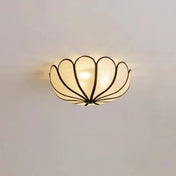 Minimalist bamboo and metal LED ceiling light | PUKINE