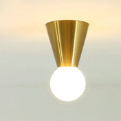 Minimalist brushed brass gold ceiling light | GUVUR
