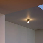 Minimalist brushed brass gold ceiling light | GUVUR