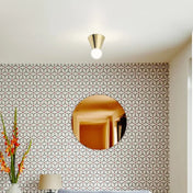 Minimalist brushed brass gold ceiling light | GUVUR