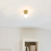 Minimalist brushed brass gold ceiling light | GUVUR