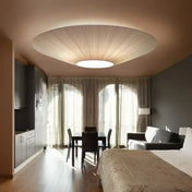 White fabric dome-shaped ceiling light modern | SADI