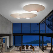 White fabric dome-shaped ceiling light modern | SADI