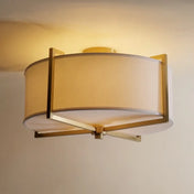Modern gold metal white shade ceiling light | DAREK
