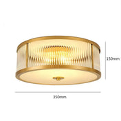 Gold ribbed glass design LED ceiling light | LOVEHO