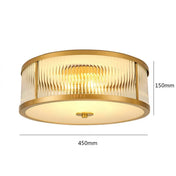 Gold ribbed glass design LED ceiling light | LOVEHO