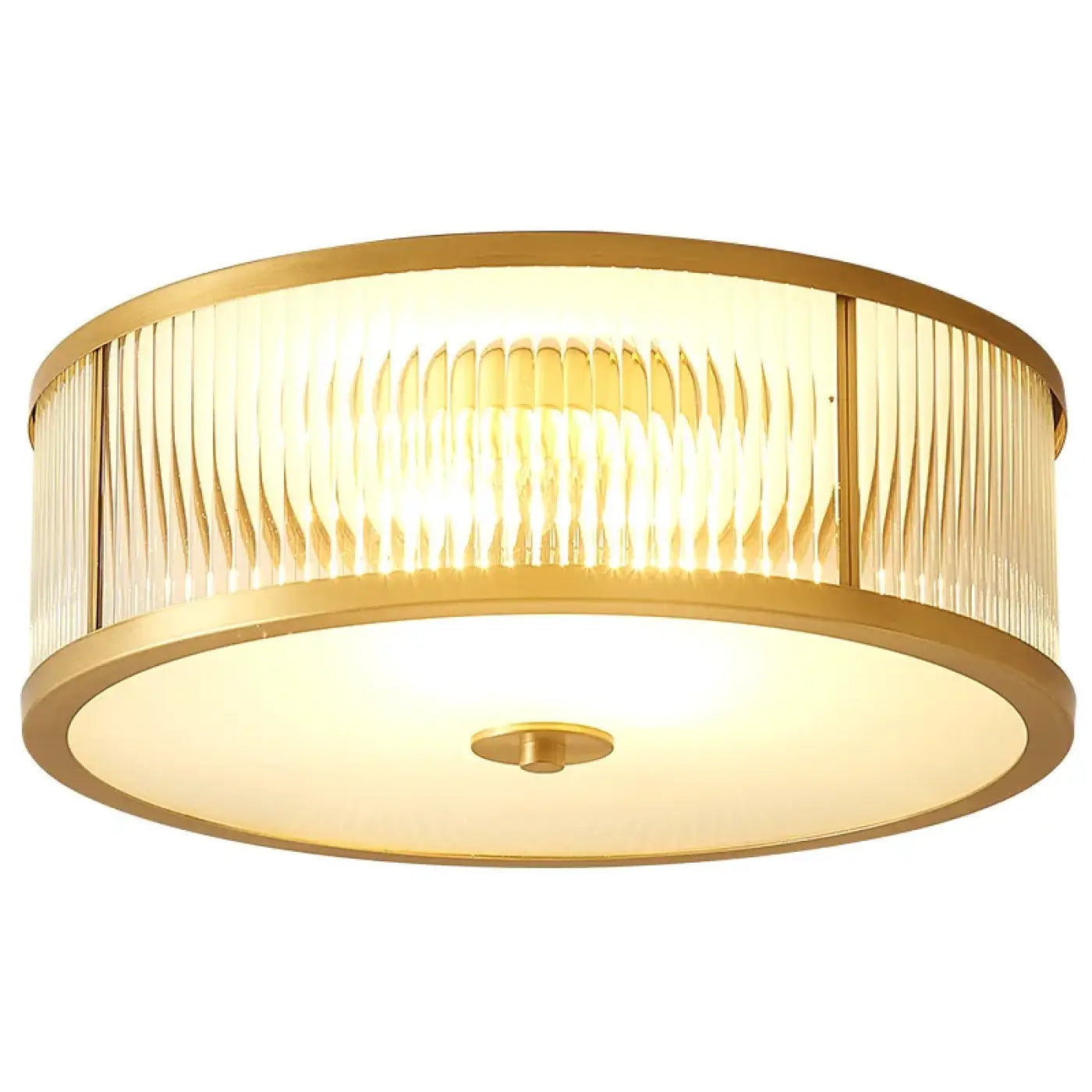 Gold ribbed glass design LED ceiling light | LOVEHO