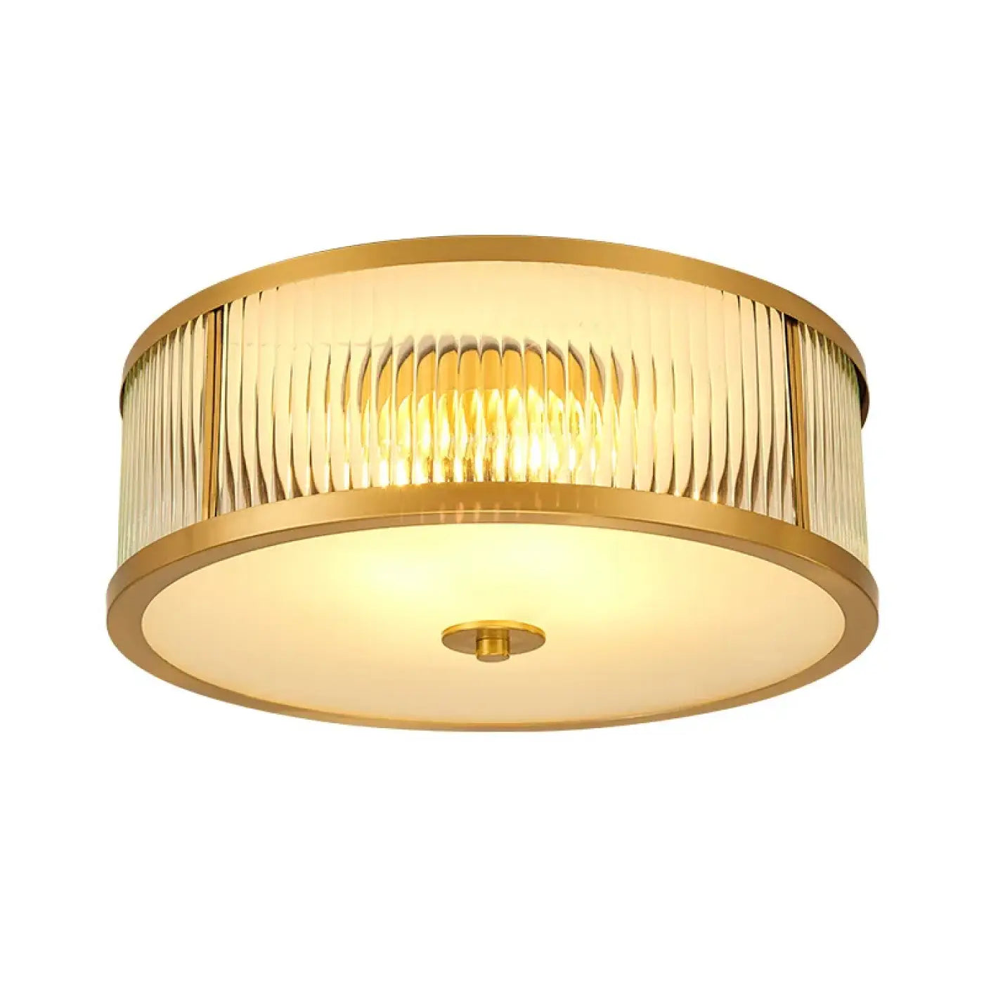 Gold ribbed glass design LED ceiling light | LOVEHO