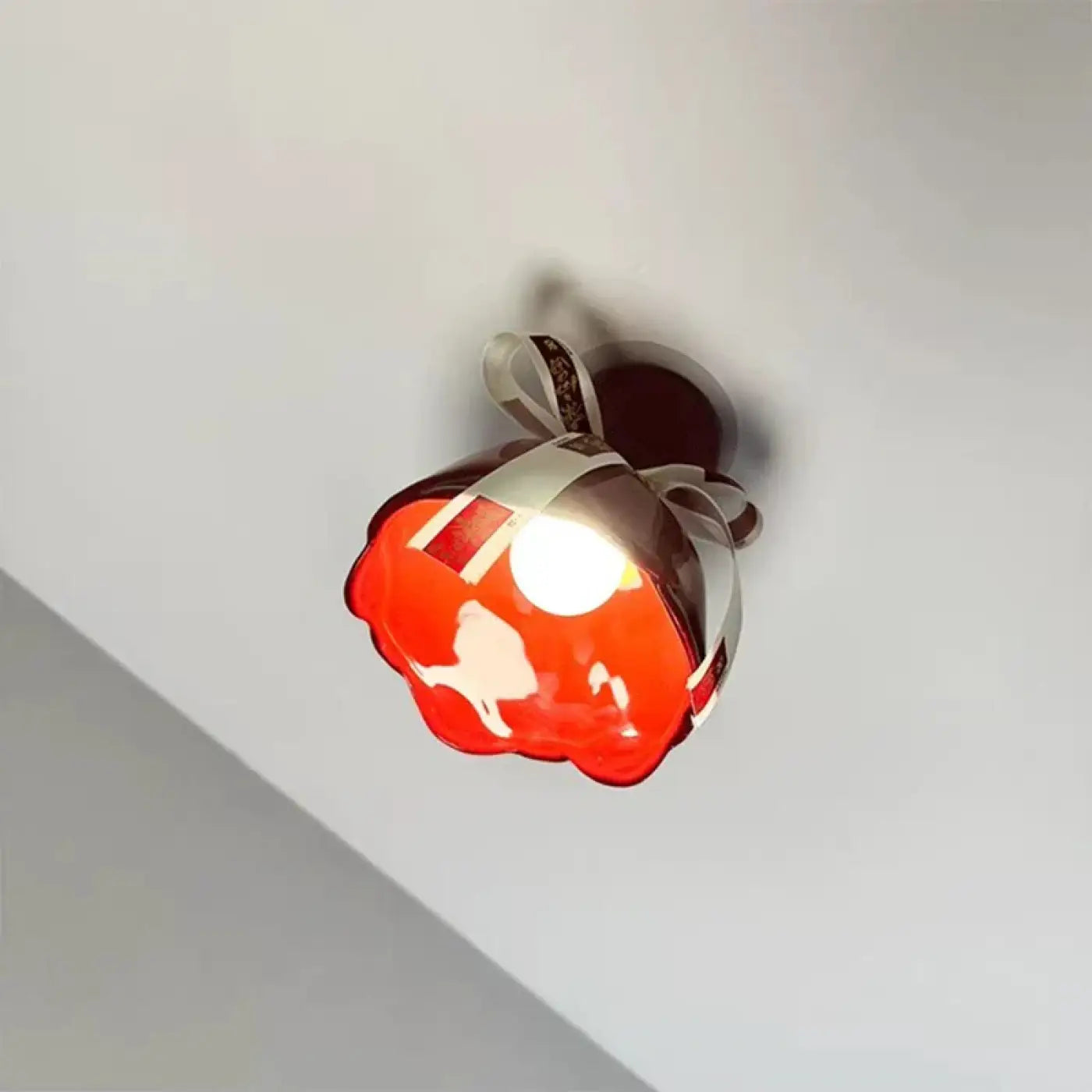 LED red decorative bow statement ceiling light | PODATU