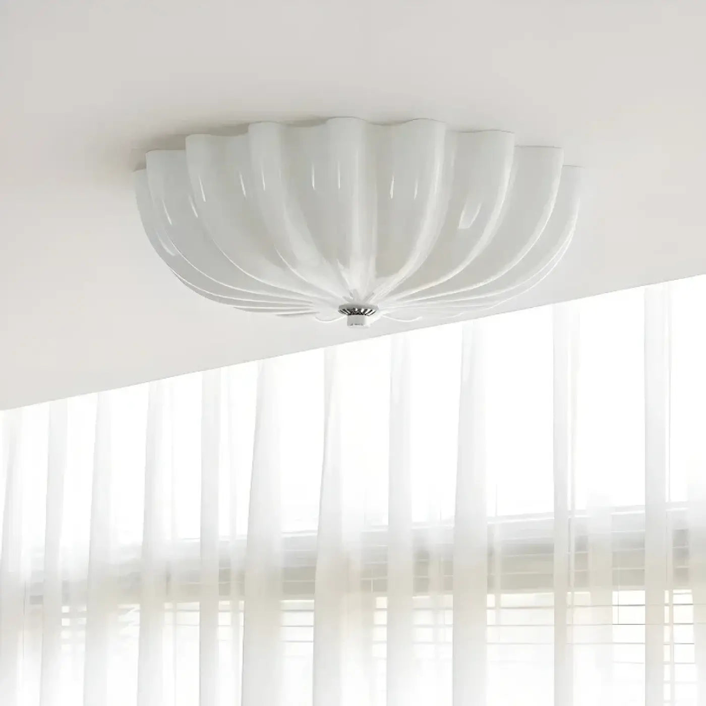 Modern wavy resin LED ceiling light | FEZUN