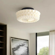 Modern sculpted white glass ceiling light | TIRON