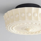Modern sculpted white glass ceiling light | TIRON