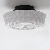 Modern sculpted white glass ceiling light | TIRON